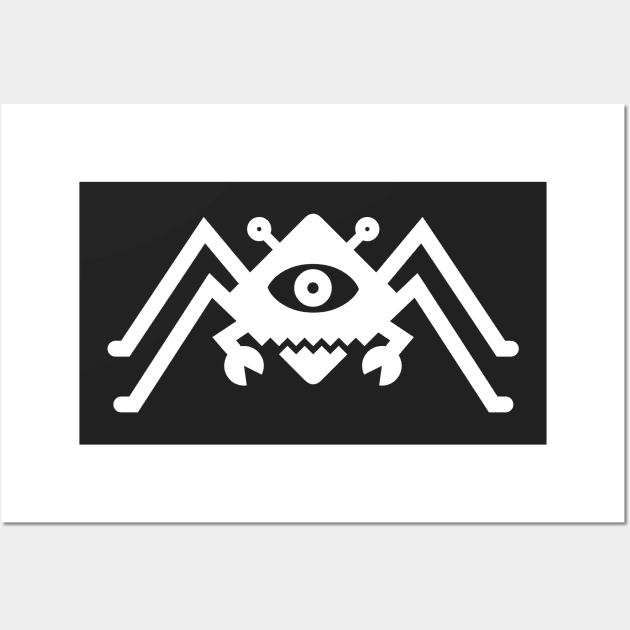 Diamond Spider Crab White Wall Art by Bug Robot